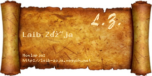 Laib Zója névjegykártya